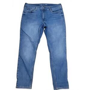 Old‎ Navy Medium Wash Mid Rise Rockstar Super Skinny Jeans 14 Short